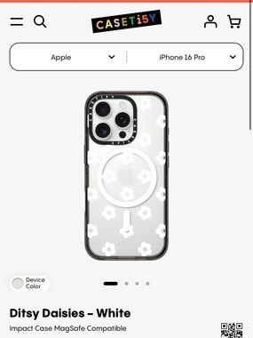 Ditsy Daisies Clear Casetify Phone Case for IPhone 16 Plus